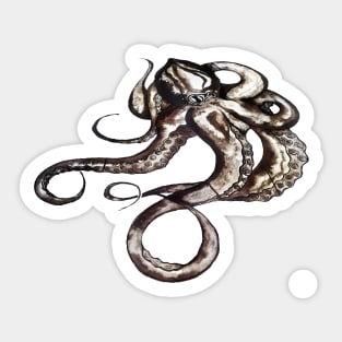 octopus with tentacles. Sticker